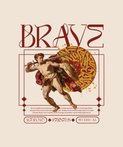 Greek Mythology T-Shirt Design Maker With a Perseus-Themed Graphic ED-7088d