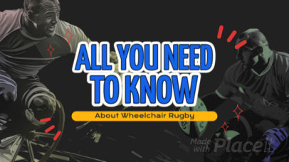 AI-Created Intro Video Template with Animated Text for a Paralympics Rugby Match 7917a 8786