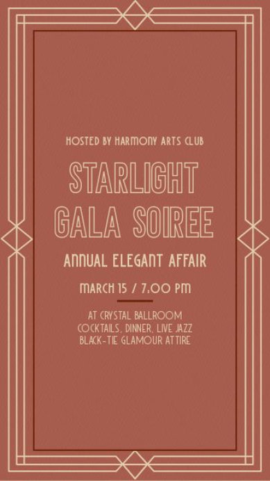 Instagram Story Video Maker for an Annual Elegant Gala Event