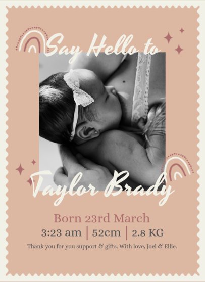 Sweet Greeting Card Generator to Welcome a New Baby 6752e