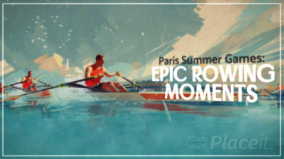Sports Intro Video Generator Featuring an Epic Rowing Moments Vlog 6793o 8790