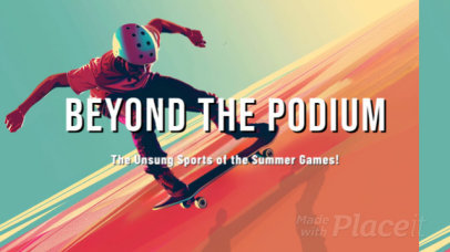Skateboarding Intro Video Creator With an International Sports Competition Theme