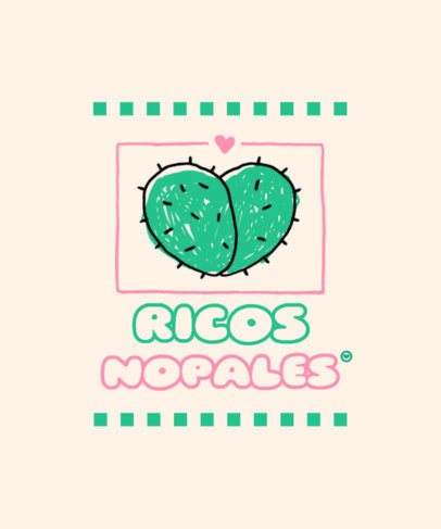 T-Shirt Design Generator Featuring an Illustrated Cactus 6750b