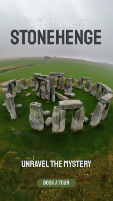 UK Travel Instagram Story Video Template With a Stonehenge Theme