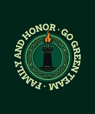 Team Green T-Shirt Design Generator Inspired by a Medieval Fantasy TV Show 6764f