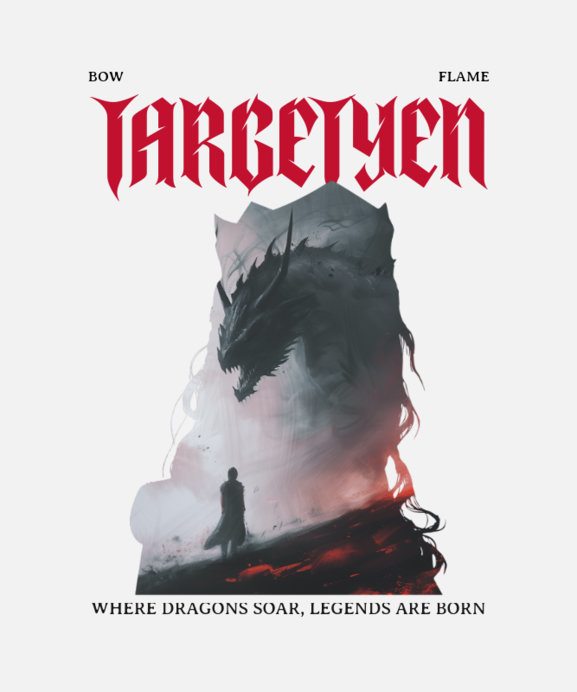 Team Black T-Shirt Design Creator Inspired by a Medieval Fantasy Show