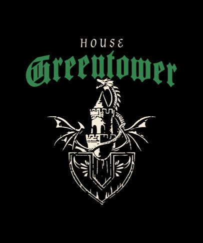 T-Shirt Design Maker With a Dragon Emblem Inspired by a Medieval Fantasy Show