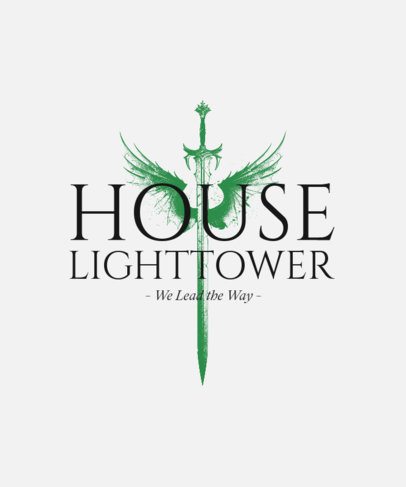 Medieval Fantasy T-Shirt Design Maker Featuring a Sword Graphic