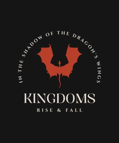 Kingdoms T-Shirt Design Creator With a Medieval Fantasy-Inspired Theme 6763