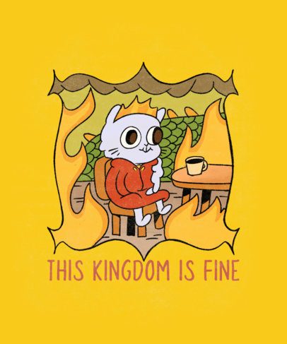 Funny T-Shirt Design Maker With a Meme Inspired by a Medieval Fantasy Show 6763