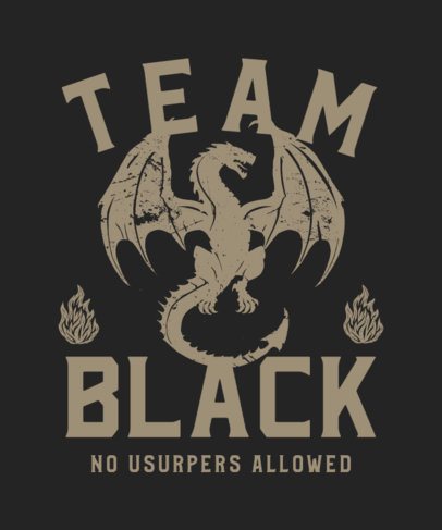 Medieval Fantasy-Inspired T-Shirt Design Generator with a Winged Dragon 6769c