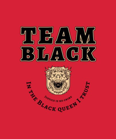 T-Shirt Design Creator with a Dragon Head Inspired by a Medieval Fantasy Series