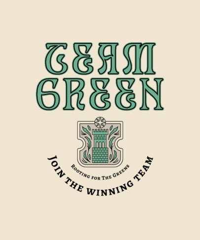 T-Shirt Design Template Inspired by a Medieval Fantasy Show with a Castle Icon