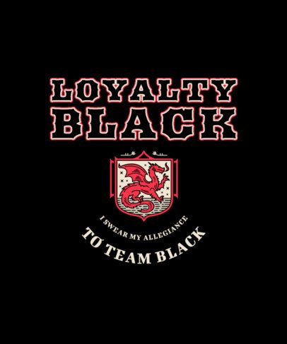 Medieval Fantasy-Inspired T-Shirt Design Generator with a Dragon Emblem