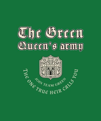 T-Shirt Design Maker with a Medieval Fantasy-Inspired Castle Illustration