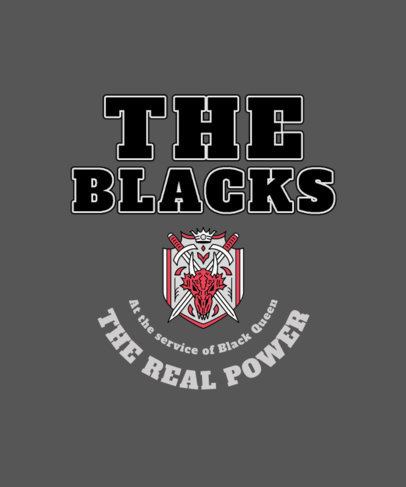 T-Shirt Design Generator Inspired by a Medieval Fantasy Show with Dragons and Swords