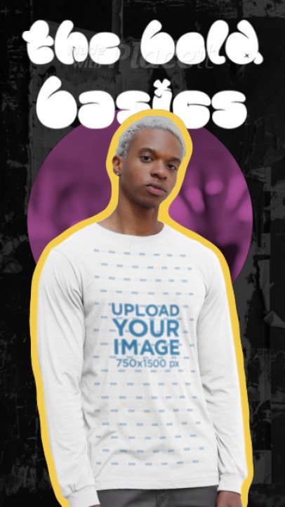 Sweatshirt Video Featuring a Serious Man Posing for an Attire Brand 8821v