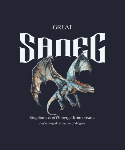 Dragon-Inspired T-Shirt Design Generator With a Medieval Fantasy Theme