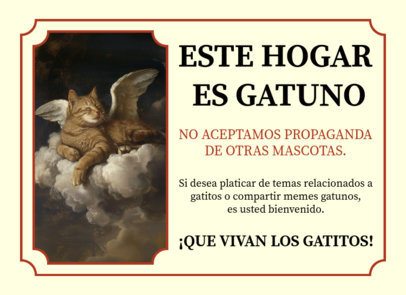 Greeting Card Design Maker Featuring a Funny Winged Cat 6771