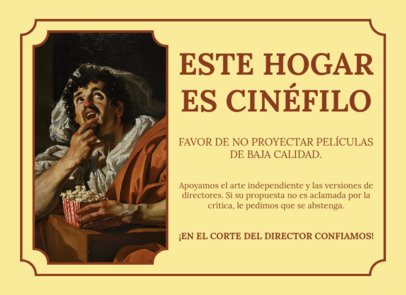 Greeting Card Design Maker with a Classical Painting and a Quote for Movie Enthusiasts 6771d