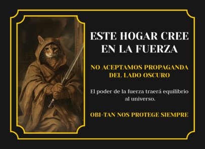 Greeting Card Design Template with a Funny Kitten in a Knight Costume 6771e