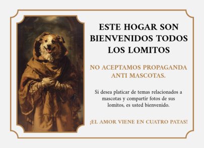 Greeting Card Design Creator Featuring a Funny Dog in a Saint Costume 6771c