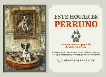 Greeting Card Template for Dog Enthusiasts With a Paw Graphic 6770c