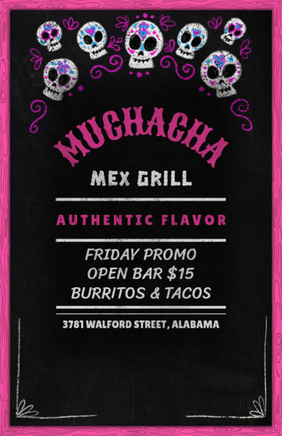 Online Flyer Maker for a Mexican Grill