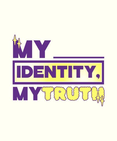 Non-Binary T-Shirt Design Maker Featuring a Proud-Inspired Quote 6791d