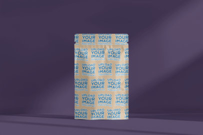 Print Mockup Featuring a Sublimated AI-Generated Coffee Bag in a Colorful Background