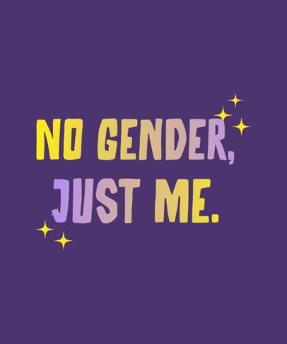 T-Shirt Design Maker Featuring a Colorful Quote for Non-Binary Pride