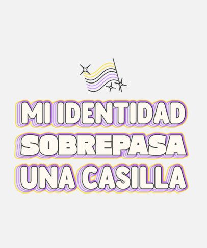 LGBT T-Shirt Design Maker Featuring an Identity-Themed Quote 6785d