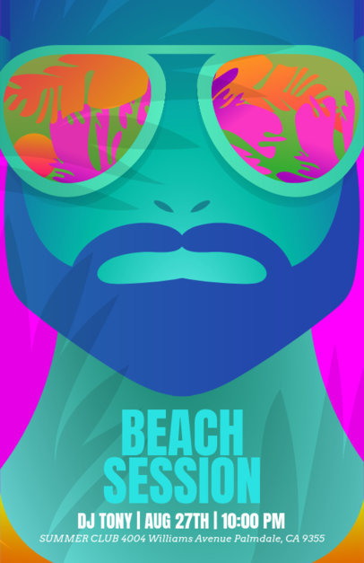 Online Flyer Maker for Beach & DJ Party 