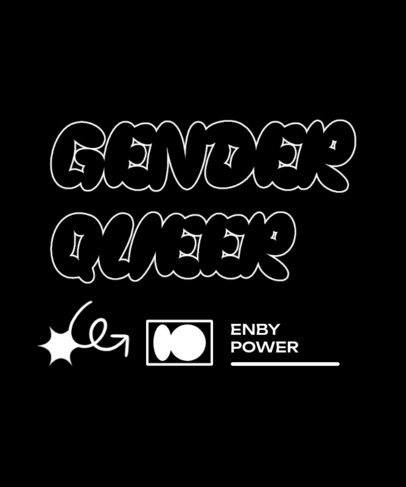 T-Shirt Design Creator Featuring a Gender Queer-Themed Phrase 6790c