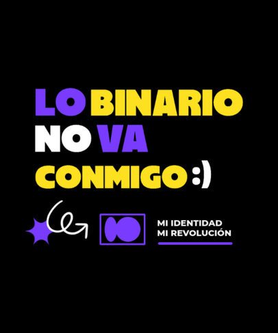 Non-Binary-Themed T-Shirt Design Generator with a Quote About Gender Inclusion 6790f