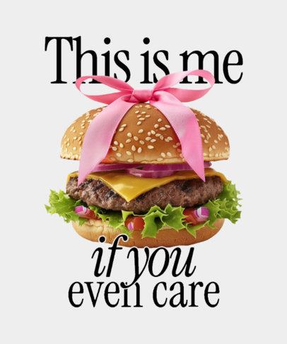 T-Shirt Design Maker With a Coquette-Inspired Burger and a This Is Me BTW Quote 6780a