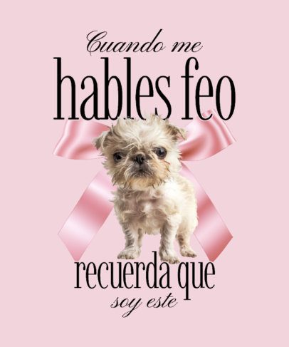 T-Shirt Design Generator With a Funny Dog and a This Is Me BTW Quote