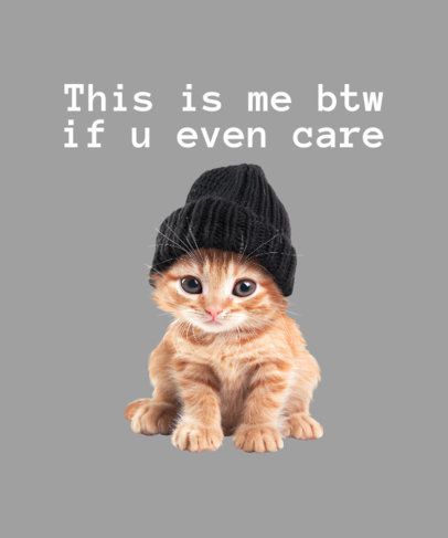 This Is Me BTW T-Shirt Design Maker Featuring a Cute Kitty Graphic 6780f
