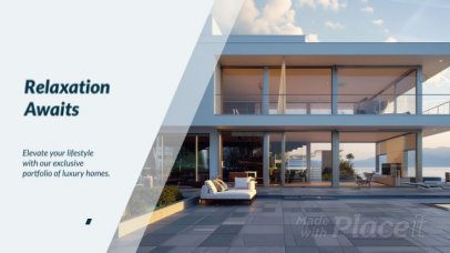 Real Estate Slideshow Video Template Featuring a Portfolio of Luxury Homes