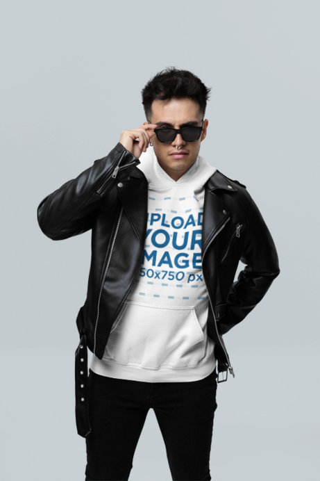 Gildan Hoodie Mockup of a Cool Man Wearing a Swift Fandom-Inspired Look