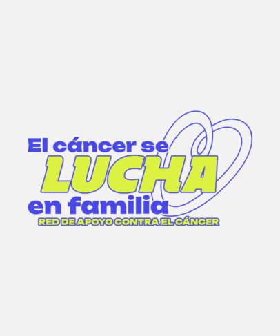 T-Shirt Design Template Featuring a Motivational Quote for Cancer Awareness