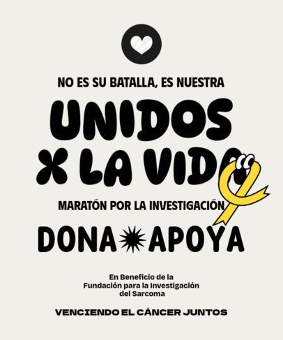 Cause T-Shirt Design Generator for a Marathon to Raise Cancer Awareness 6809e