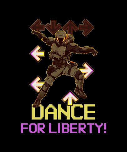 Shooters Battle T-Shirt Design Maker for Gaming Enthusiasts 6803a