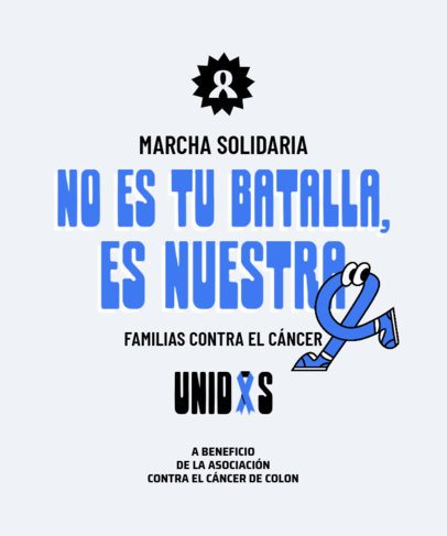 T-Shirt Design Creator With a Fight Against Colon Cancer Quote 6809b