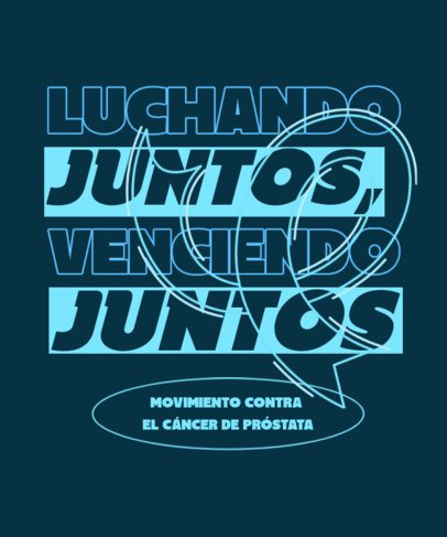 T-Shirt Design Template Featuring a Prostate Cancer Awareness Theme 6807c