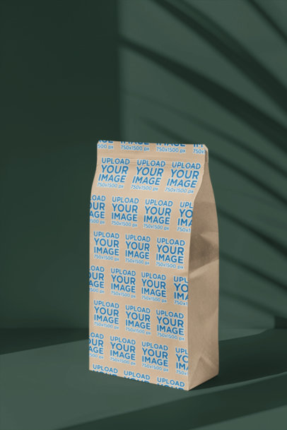 Print Mockup of an AI-Generated Coffee Bag Placed on a Customizable Surface m40401