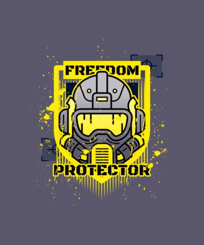 T-Shirt Design Maker With a Freedom Quote Inspired by a Shooters Battle Game 