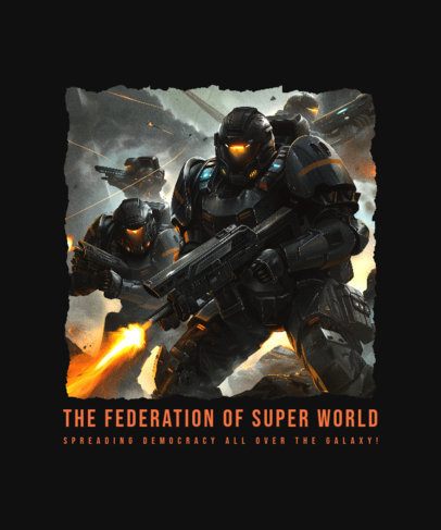 Trendy T-Shirt Design Creator Featuring a Shooters Battle-Inspired Theme