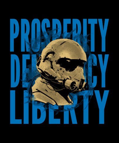 Shooters Battle T-Shirt Design Maker With a Liberty Quote