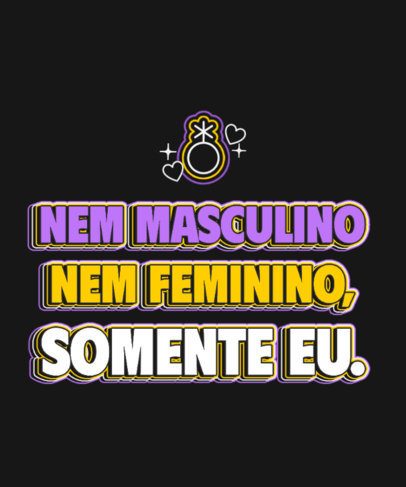 Typography T-Shirt Design Generator Featuring a Non-Binary Supporting Quote 6785e